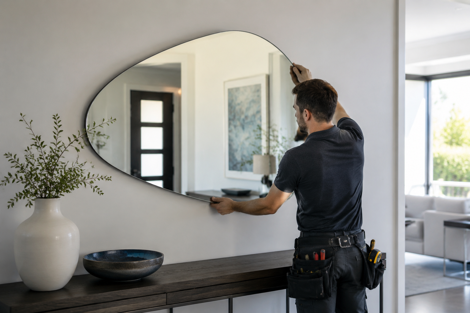 Custom mirror installation