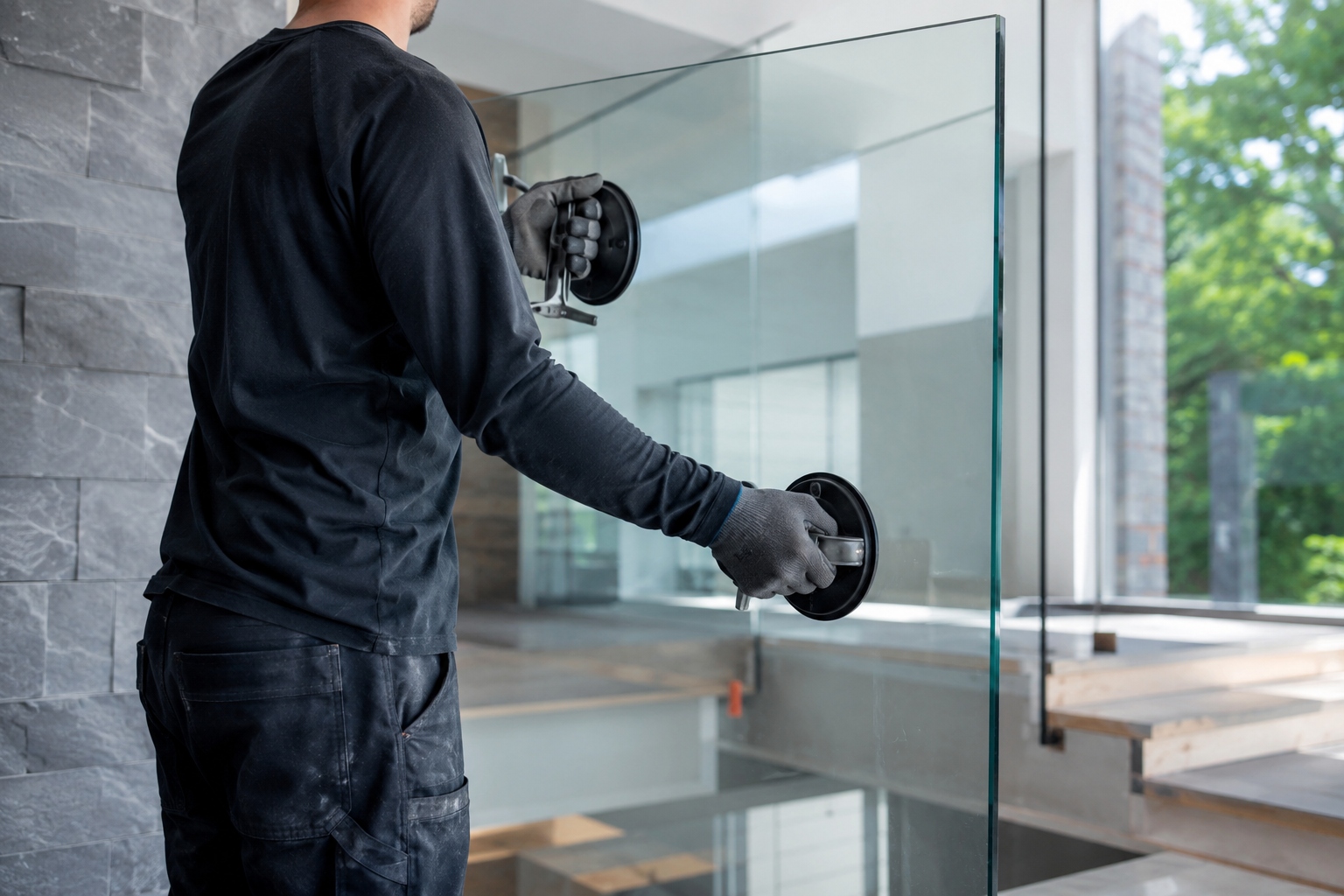 Specialty glass installation